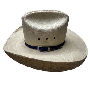 Vintage Bailey U-Rollit Ivory Shantung Panama Cowboy/ Rodeo Hat